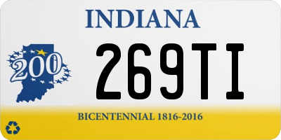 IN license plate 269TI