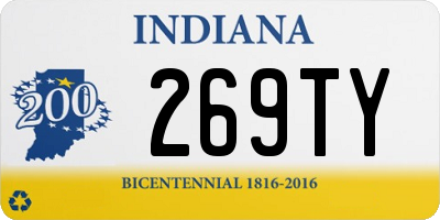 IN license plate 269TY