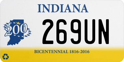 IN license plate 269UN