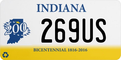 IN license plate 269US