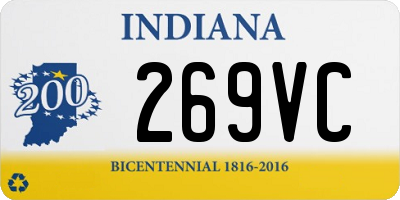 IN license plate 269VC