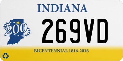 IN license plate 269VD