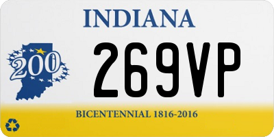 IN license plate 269VP