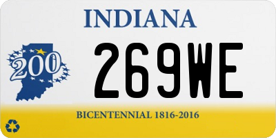 IN license plate 269WE