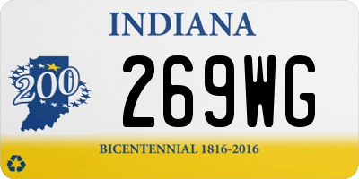 IN license plate 269WG