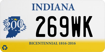 IN license plate 269WK