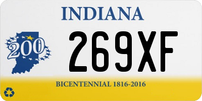 IN license plate 269XF