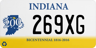 IN license plate 269XG