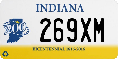 IN license plate 269XM