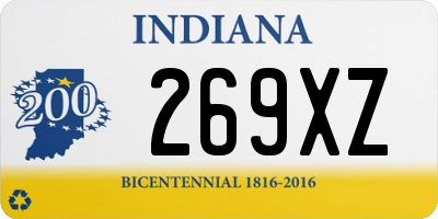 IN license plate 269XZ