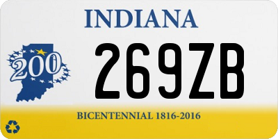 IN license plate 269ZB