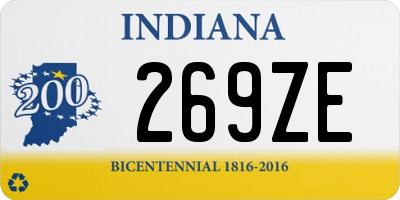 IN license plate 269ZE