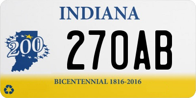 IN license plate 270AB