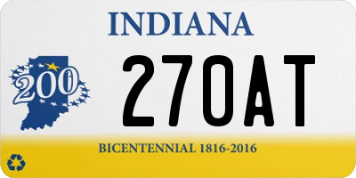 IN license plate 270AT
