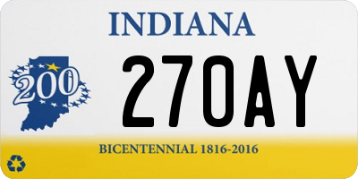 IN license plate 270AY