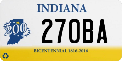 IN license plate 270BA