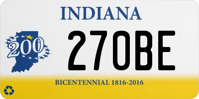 IN license plate 270BE