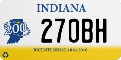 IN license plate 270BH