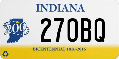 IN license plate 270BQ
