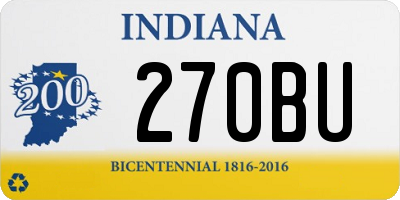 IN license plate 270BU