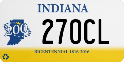 IN license plate 270CL