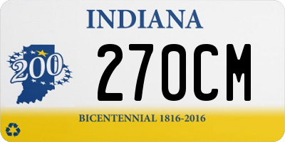 IN license plate 270CM