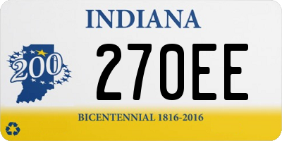 IN license plate 270EE