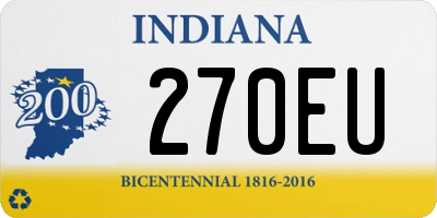 IN license plate 270EU