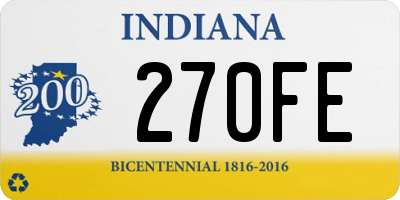 IN license plate 270FE