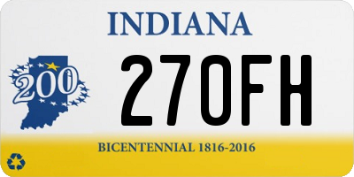 IN license plate 270FH