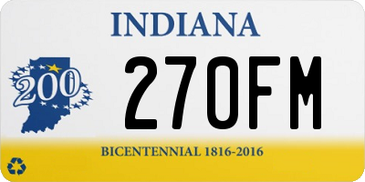 IN license plate 270FM