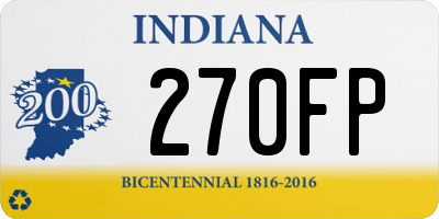 IN license plate 270FP