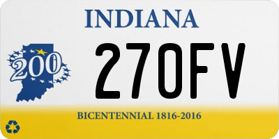 IN license plate 270FV