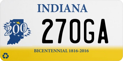 IN license plate 270GA