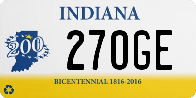 IN license plate 270GE