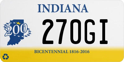 IN license plate 270GI