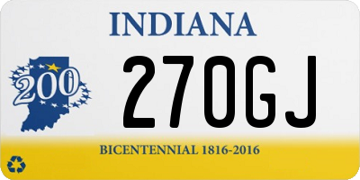 IN license plate 270GJ