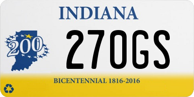 IN license plate 270GS