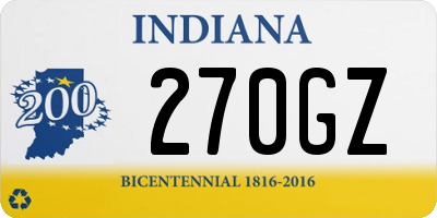 IN license plate 270GZ