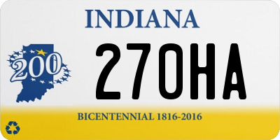 IN license plate 270HA