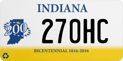 IN license plate 270HC