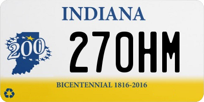 IN license plate 270HM