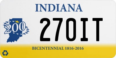 IN license plate 270IT