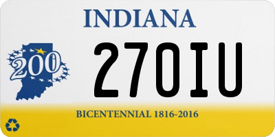 IN license plate 270IU