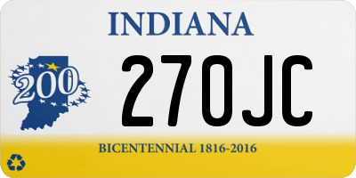 IN license plate 270JC