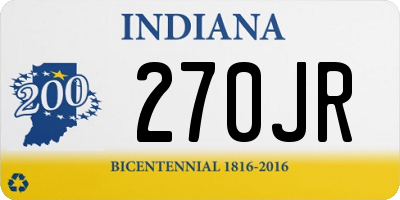 IN license plate 270JR