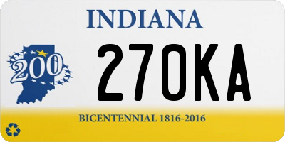 IN license plate 270KA