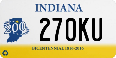 IN license plate 270KU