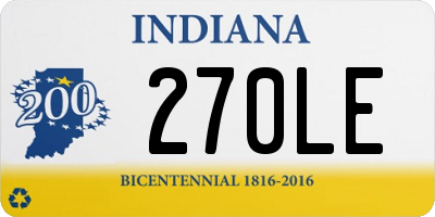 IN license plate 270LE