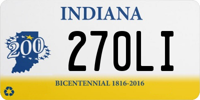 IN license plate 270LI